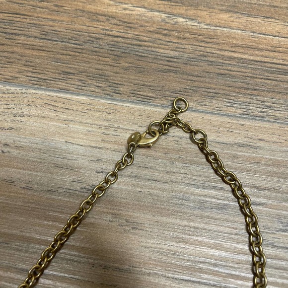 J Crew Tortoise Brown Beaded Crystal Statement Necklace - Picture 5 of 7